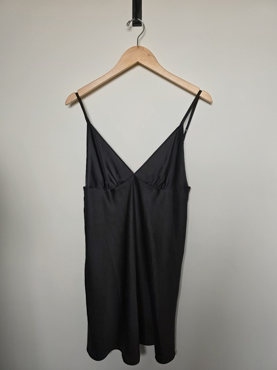La Vie En Rose Other - La Vie En Rose Black Satin V-Neck Slip
